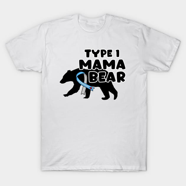 Type 1 Mama Bear T-Shirt by CatGirl101